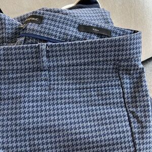 Banana Republic Sloan crop pants houndstooth blue size 16